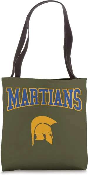 Retro College Blue Orange Martians Sport Tote Bag