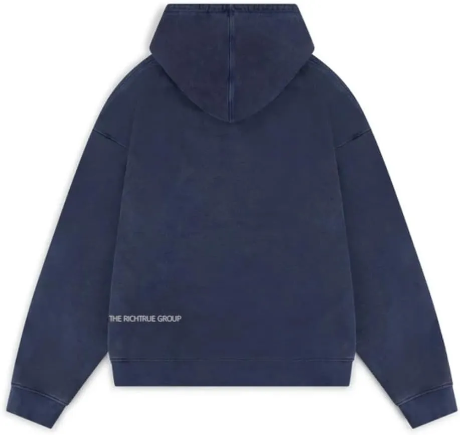 RICHTRUE Navy Blue Culture Hoodie Y2k Cute Oversized Graphic Hoodies Women Crewneck Sweatshirt Bling Grunge Streetwear