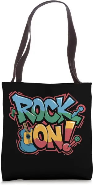 Rock on cool urban hip hop rock music streetwear graffiti Tote Bag