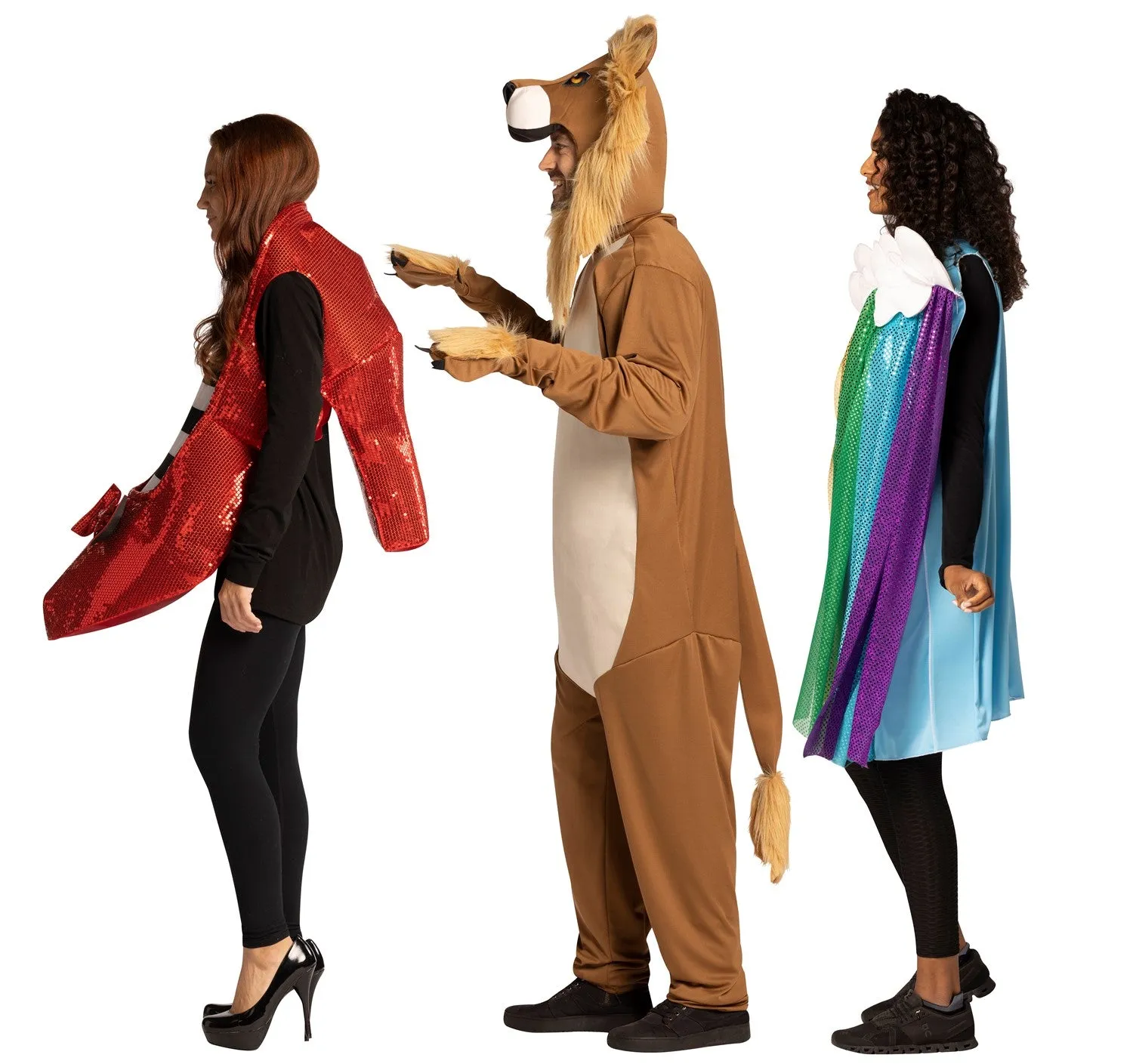 Ruby Slipper, Lion & Rainbow Halloween Group Costume, Adult One Size
