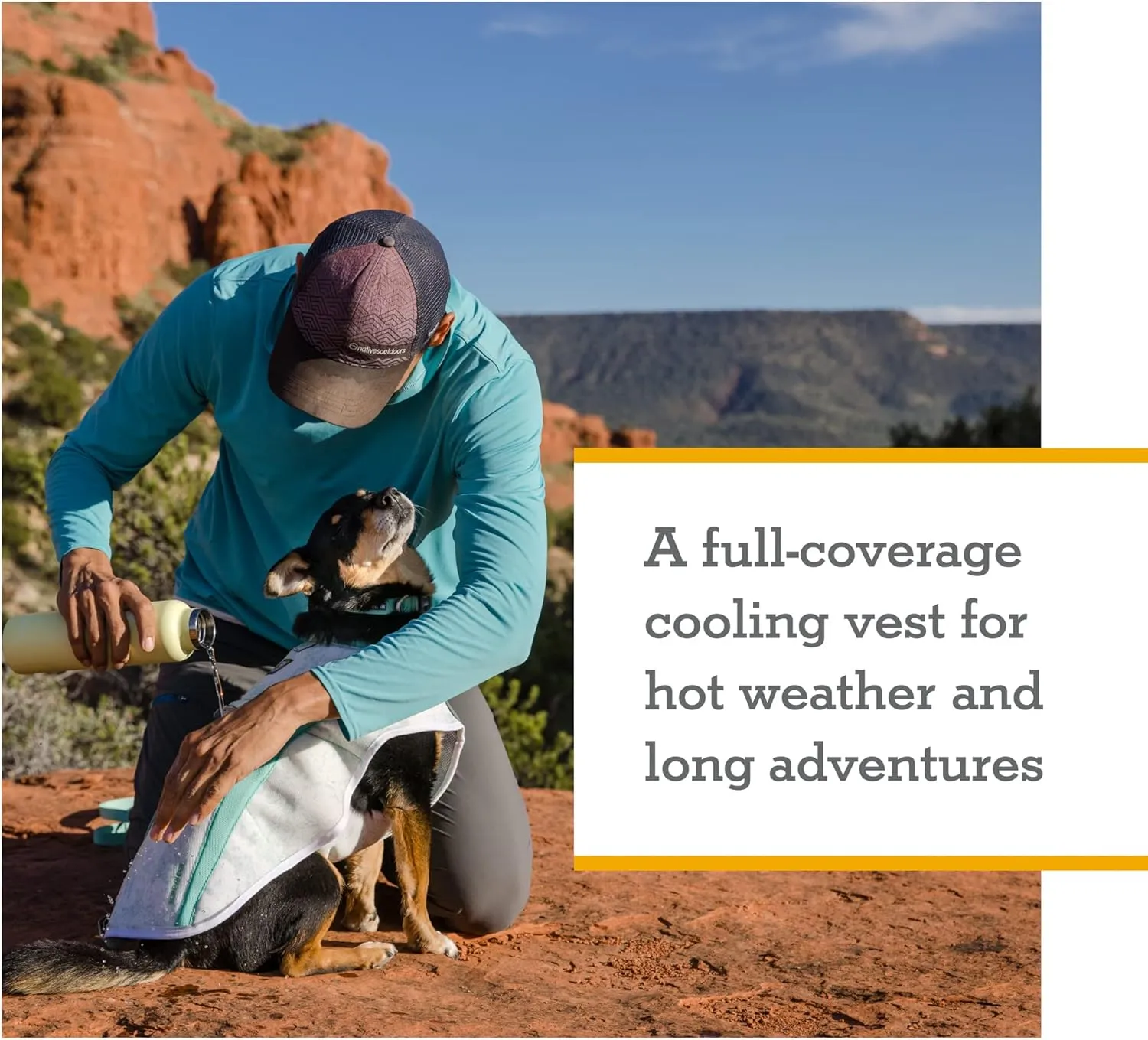 Ruffwear, Swamp Cooler Dog Vest, Evaporative Cooling for Hot Weather, Compatible with Most Harnesses, Sage Green, Large