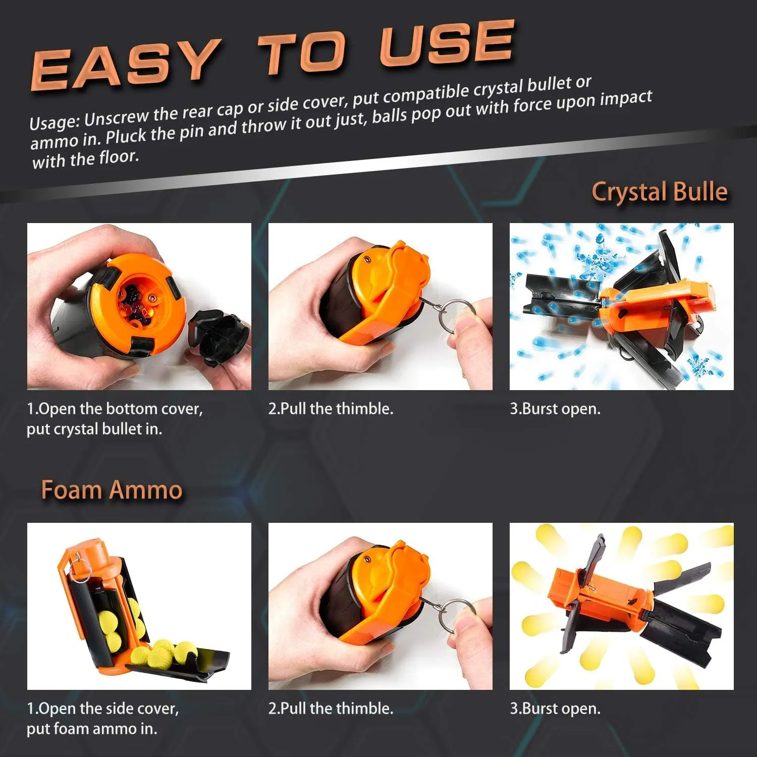 Ruibytree Tactical Plastic Toy for CS Nerf Rival Battle Game, Strike Games（1 Packs）