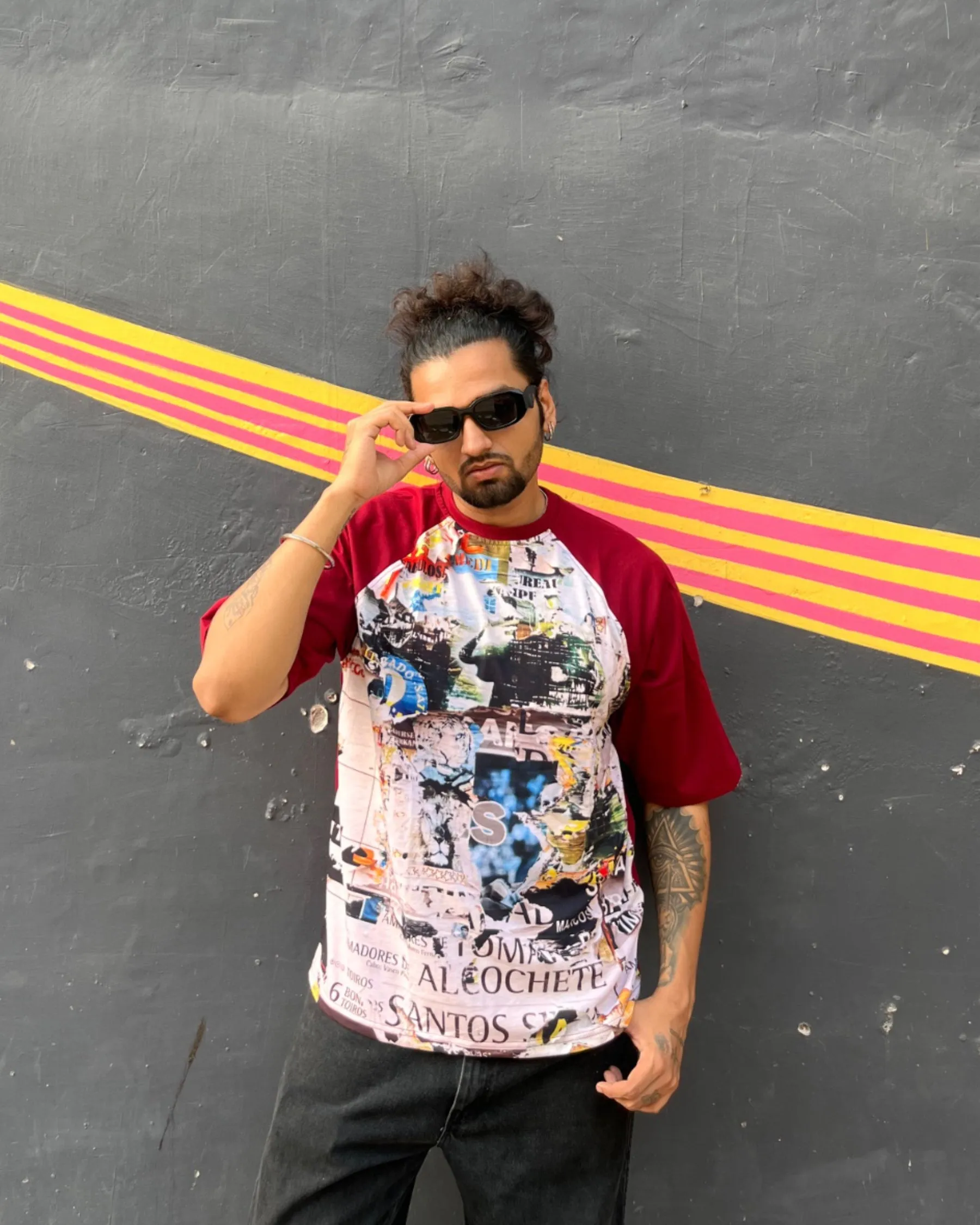 Ruined Magazines Oversized Raglan T-shirt