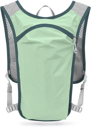 Running Hydration Vest Backpack,Lightweight Water Running Vest with 1.5L Water Bladder Bag Daypack for Hiking Trail Running Cycling Race for Women Men Kids,Red (Green )