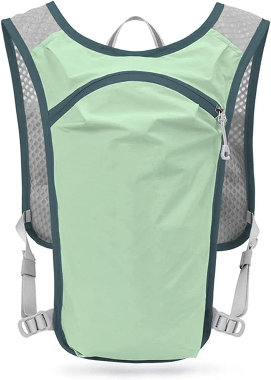 Running Hydration Vest Backpack,Lightweight Water Running Vest with 1.5L Water Bladder Bag Daypack for Hiking Trail Running Cycling Race for Women Men Kids,Red (Green )