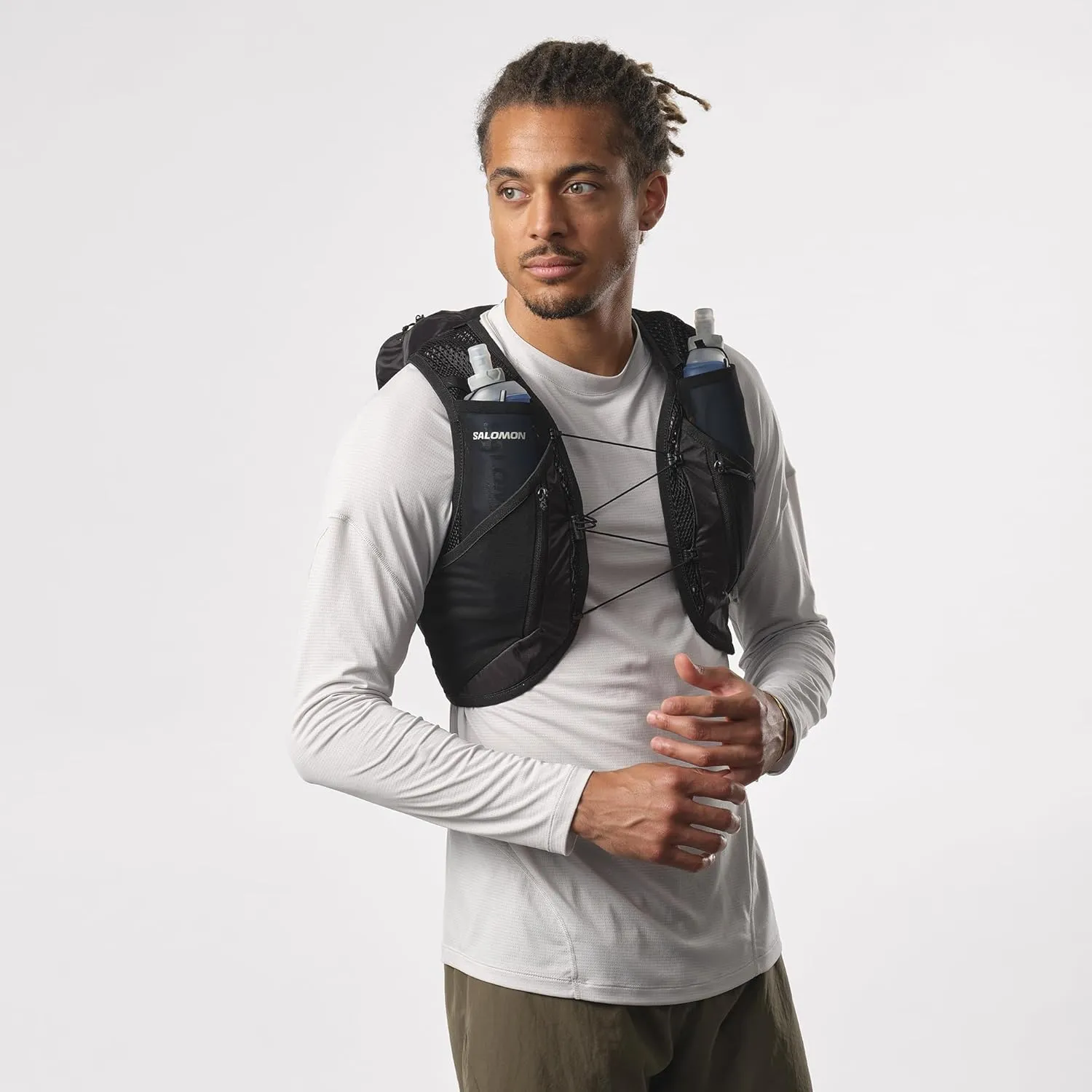 Salomon Unisex Active Skin 12, Hydration & Storage Vest with 500ml Flasks Included