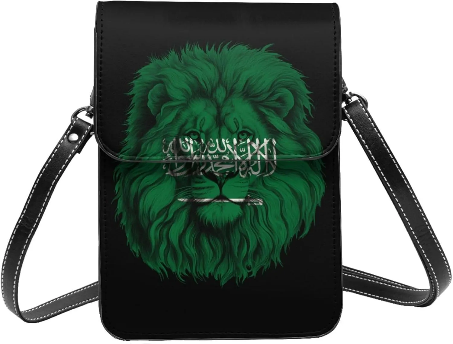 Saudi Arabia Saudi Arabian Lion Flag Small Crossbody Bag Is A Shoulder Bag Designed For Women And Girls Cell Phone Crossbody Wallet Purses With Card Slots Adjustable Strap