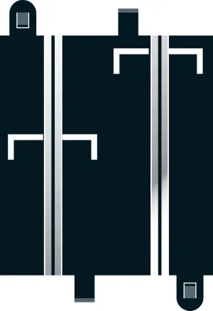 Scalextric Starter Grid Half Straight x 2 Pieces 1:32 Slot Race Car Track C7018