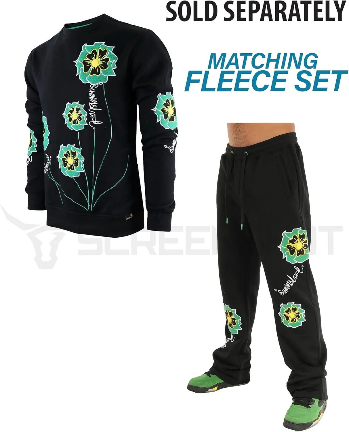 SCREENSHOT CREWNECK 3202 Mens Urban Streetwear NYC Graffiti Hip Hop Fleece Pullover Active Fashion Crew Neck Sweatshirt Top