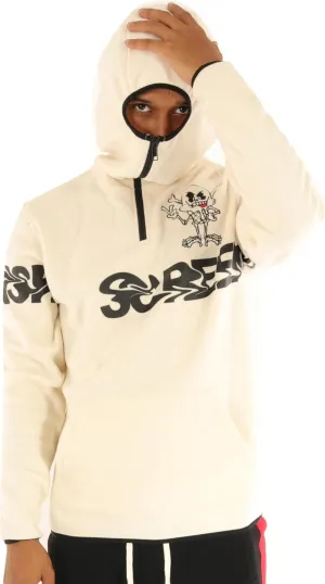 SCREENSHOT FLEECE HOODIE 3202 Mens Urban Streetwear Graffiti Embroidery Patch Fleece Pullover Hoodie Sweatshirt Top
