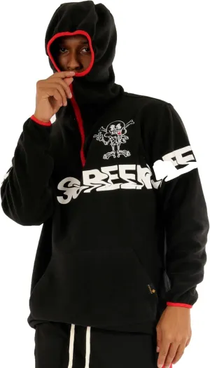 SCREENSHOT FLEECE HOODIE 3202 Mens Urban Streetwear Graffiti Embroidery Patch Fleece Pullover Hoodie Sweatshirt Top