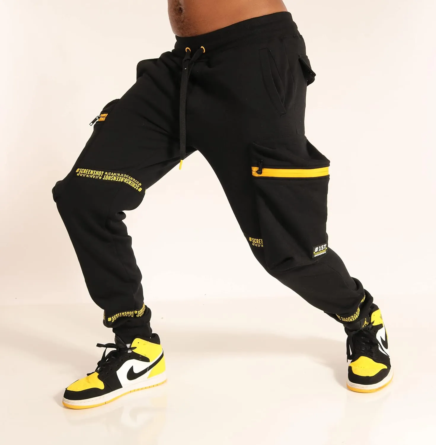 SCREENSHOT Mens Urban NYC Graffiti Hip Hop Fleece Pants Active Fashion Drawstring Sweatpants Bottoms