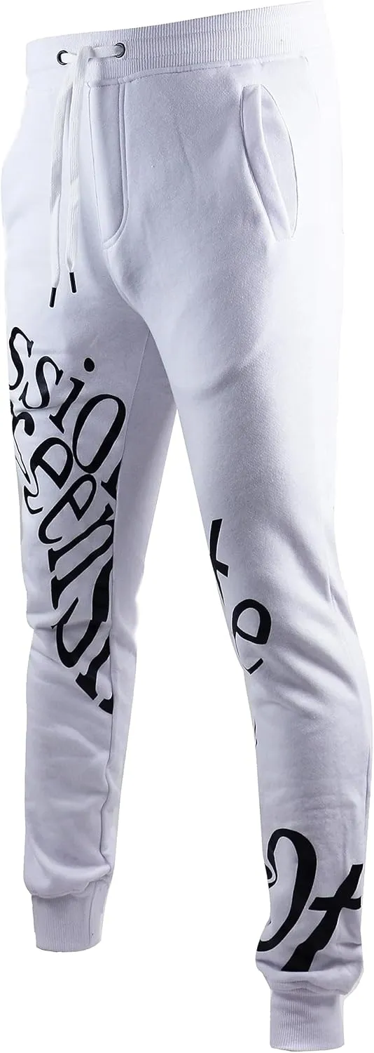 SCREENSHOT Mens Urban NYC Graffiti Hip Hop Fleece Pants Active Fashion Drawstring Sweatpants Bottoms