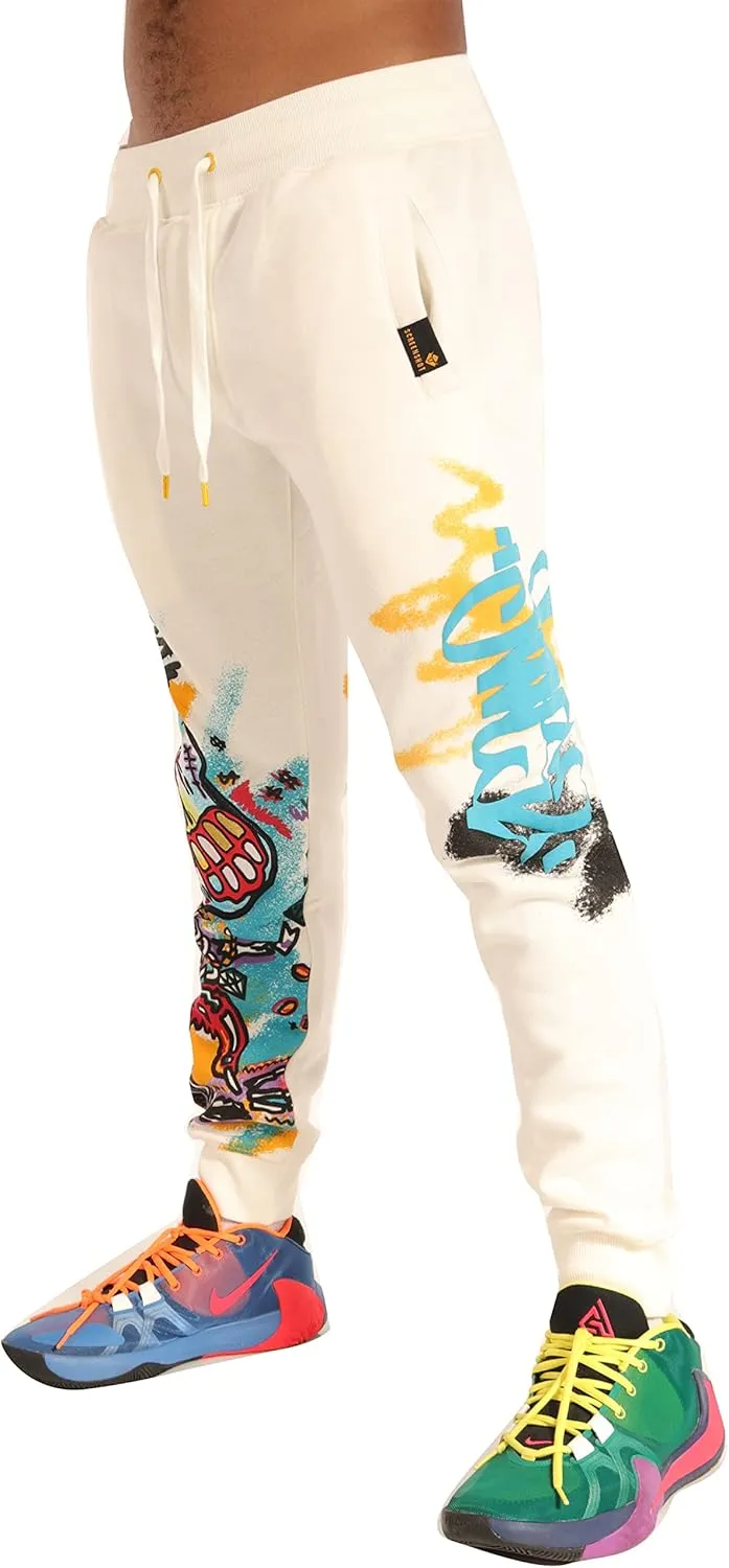 SCREENSHOT Mens Urban NYC Graffiti Hip Hop Fleece Pants Active Fashion Drawstring Sweatpants Bottoms
