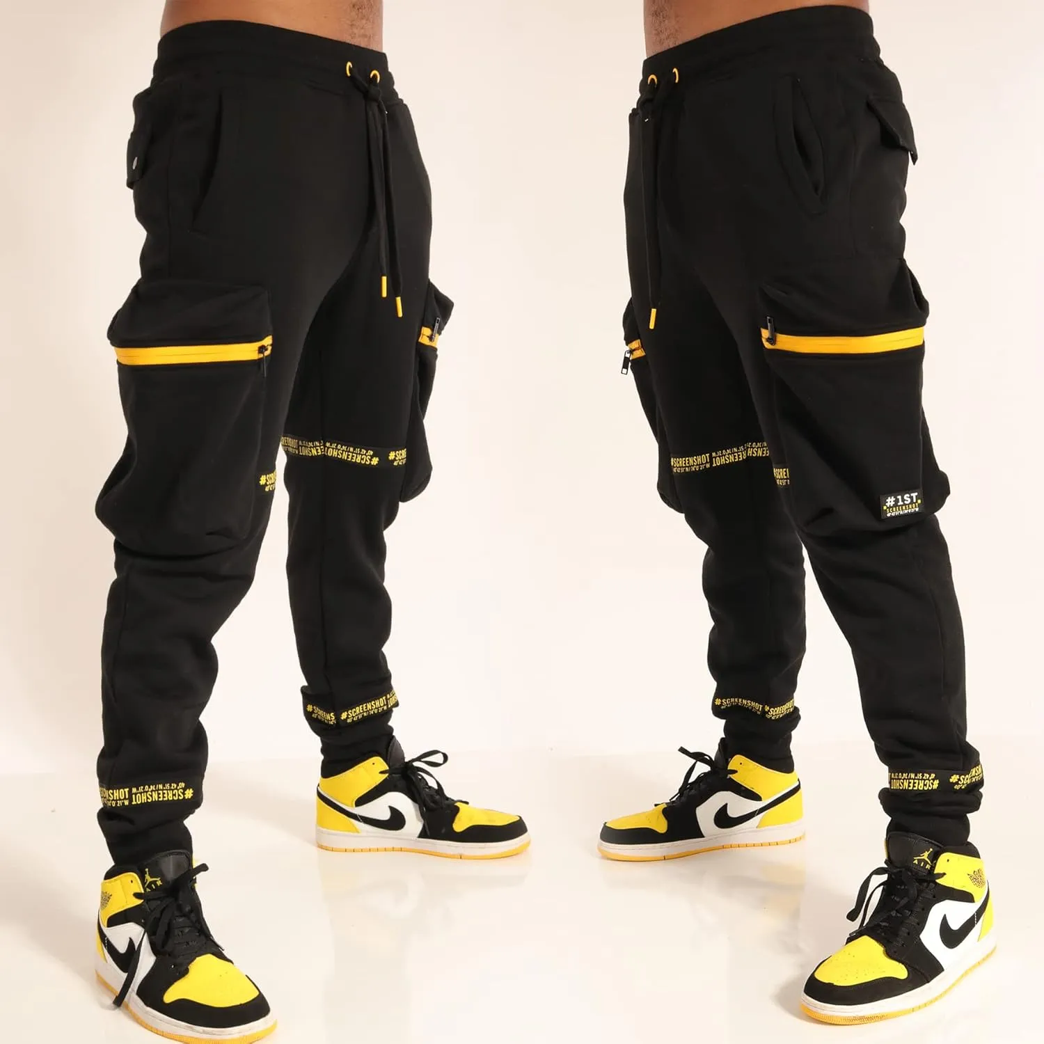 SCREENSHOT Mens Urban NYC Graffiti Hip Hop Fleece Pants Active Fashion Drawstring Sweatpants Bottoms