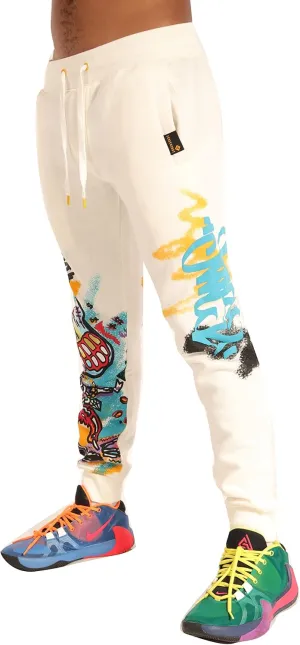 SCREENSHOT Mens Urban NYC Graffiti Hip Hop Fleece Pants Active Fashion Drawstring Sweatpants Bottoms