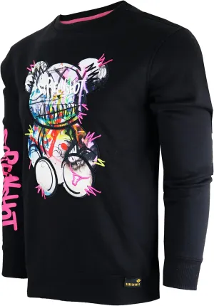 SCREENSHOT Mens Urban NYC Graffiti Hip Hop Fleece Pullover Active Fashion Crew Neck Sweatshirt Top