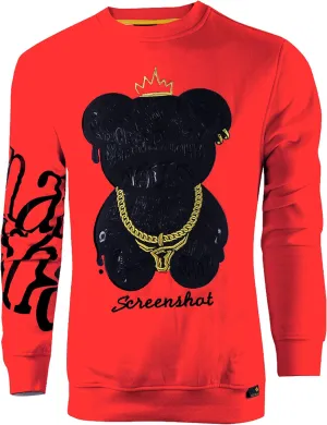 SCREENSHOT Mens Urban NYC Graffiti Hip Hop Fleece Pullover Active Fashion Crew Neck Sweatshirt Top