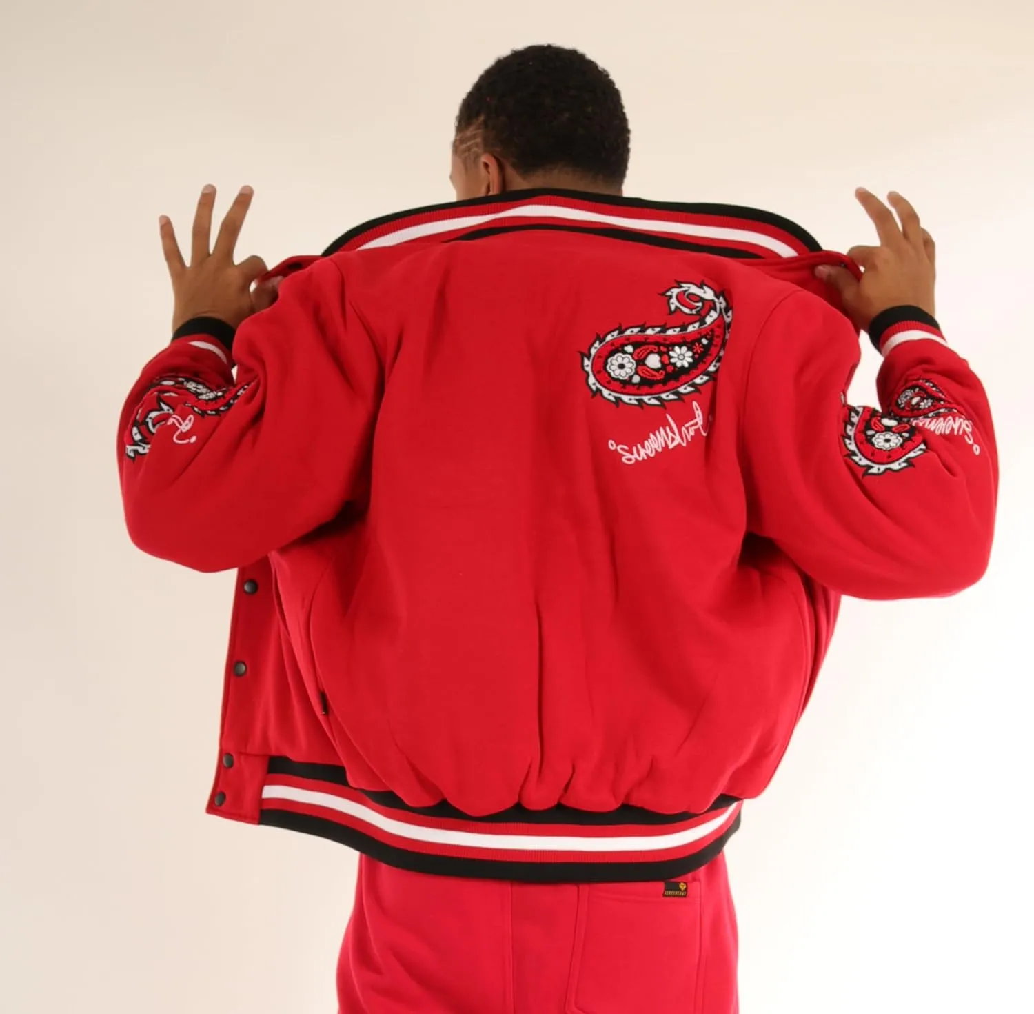 SCREENSHOT VARSITY JACKET 3202 Mens Streetwear Urban Padding Quilted Linning Heavy Fashion Jacket