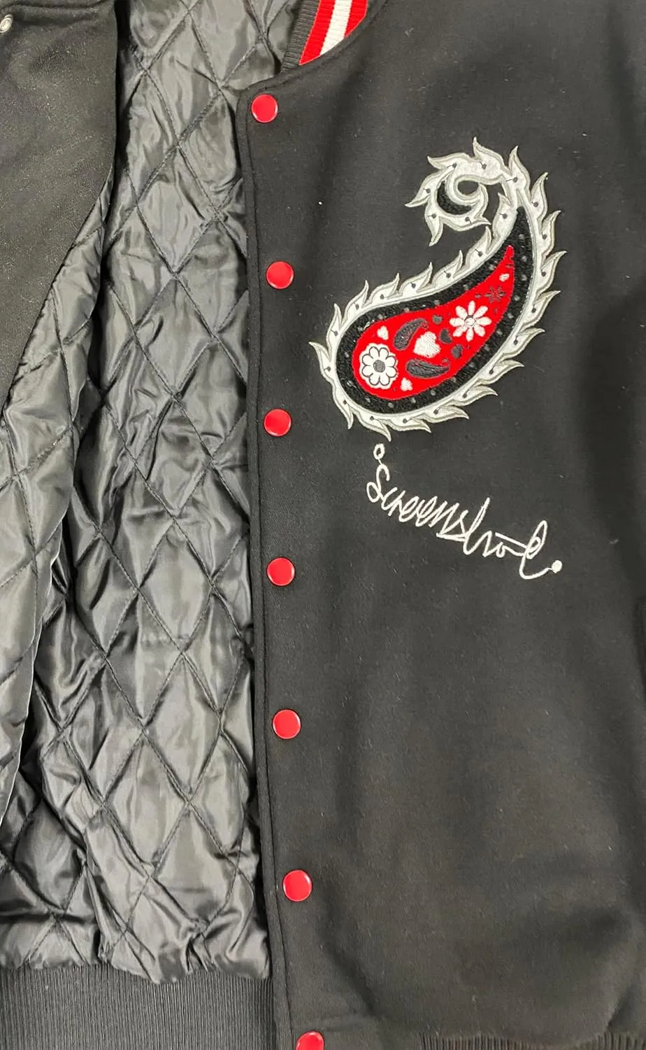 SCREENSHOT VARSITY JACKET 3202 Mens Streetwear Urban Padding Quilted Linning Heavy Fashion Jacket