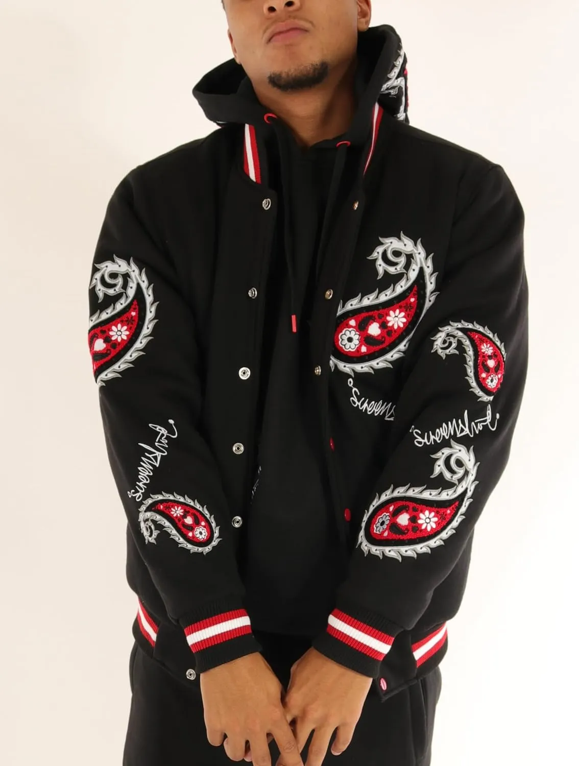 SCREENSHOT VARSITY JACKET 3202 Mens Streetwear Urban Padding Quilted Linning Heavy Fashion Jacket