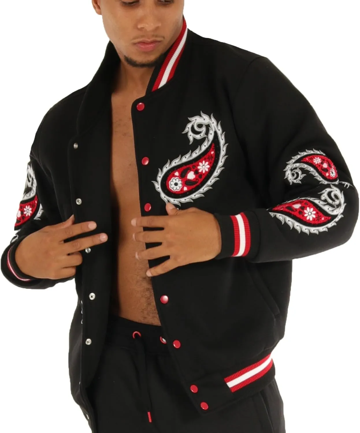 SCREENSHOT VARSITY JACKET 3202 Mens Streetwear Urban Padding Quilted Linning Heavy Fashion Jacket