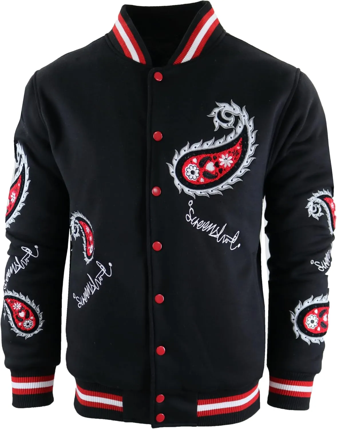 SCREENSHOT VARSITY JACKET 3202 Mens Streetwear Urban Padding Quilted Linning Heavy Fashion Jacket