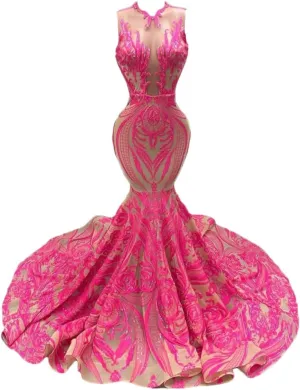 Sequined Mermaid Evening Dress One Shoulder Prom Dress Pageant Celebrity Gown Shower Party Dress