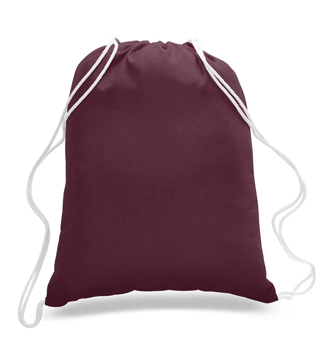 Set of 100 - High Quality Canvas Drawstring Bag Cinch Packs- Blank BPK388