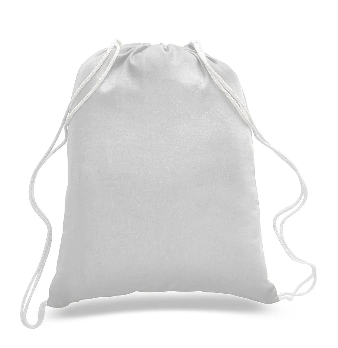 Set of 100 - High Quality Canvas Drawstring Bag Cinch Packs- Blank BPK388