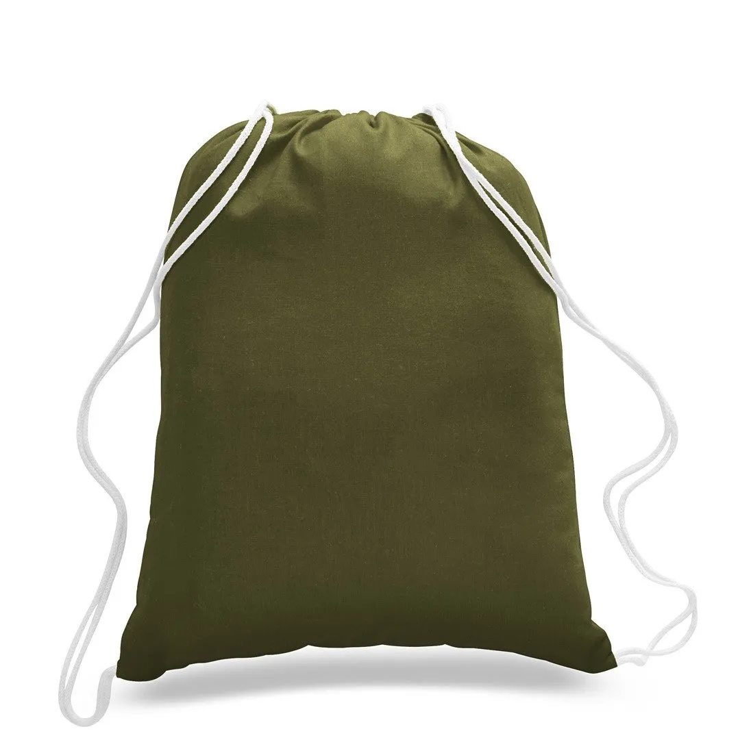 Set of 100 - High Quality Canvas Drawstring Bag Cinch Packs- Blank BPK388