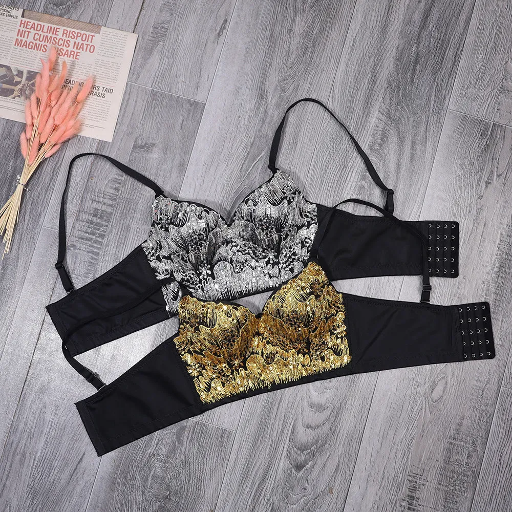 Shattered Glass or Sequined Mirror Corset