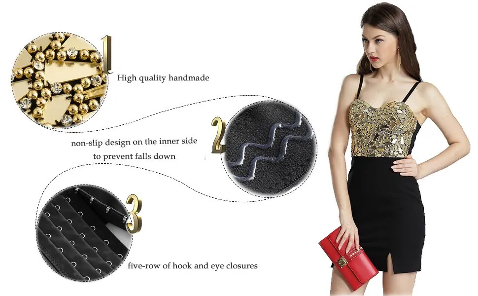Shattered Glass or Sequined Mirror Corset