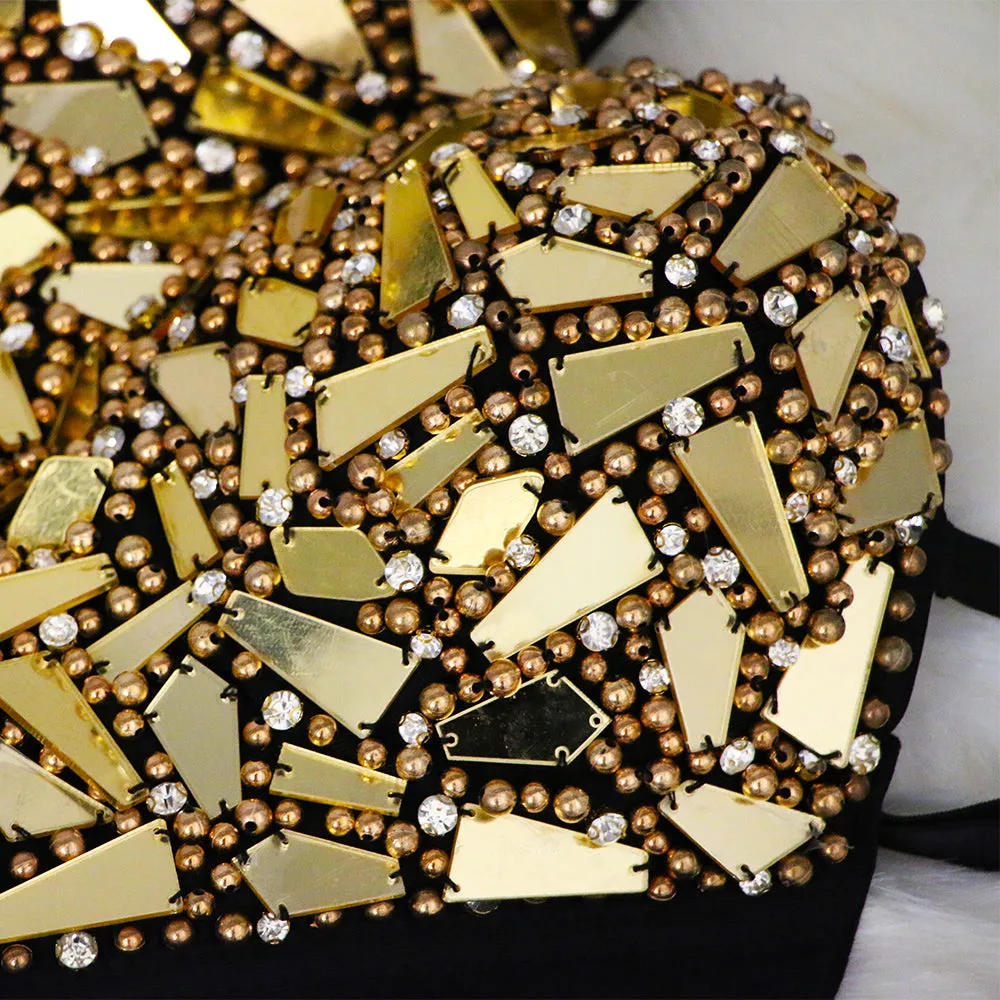 Shattered Glass or Sequined Mirror Corset