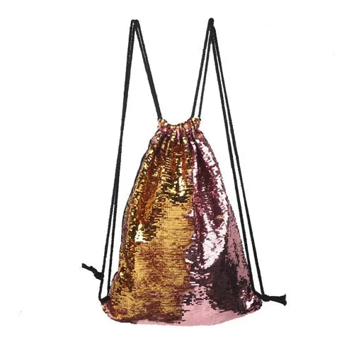 Shimmer Changeable Glitter Drawstring Bag