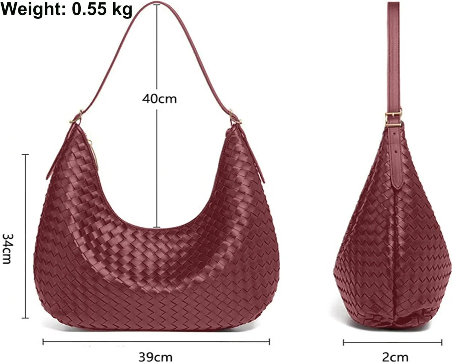 Shoulder Handbags Shoulder Bag for Women Totes Woven Vegan Leather Bag Hand Bag Working Lightweight Bags With Zipper