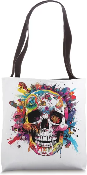 Skull Rave Edm Dubstep Trance Jam Festival Tote Bag