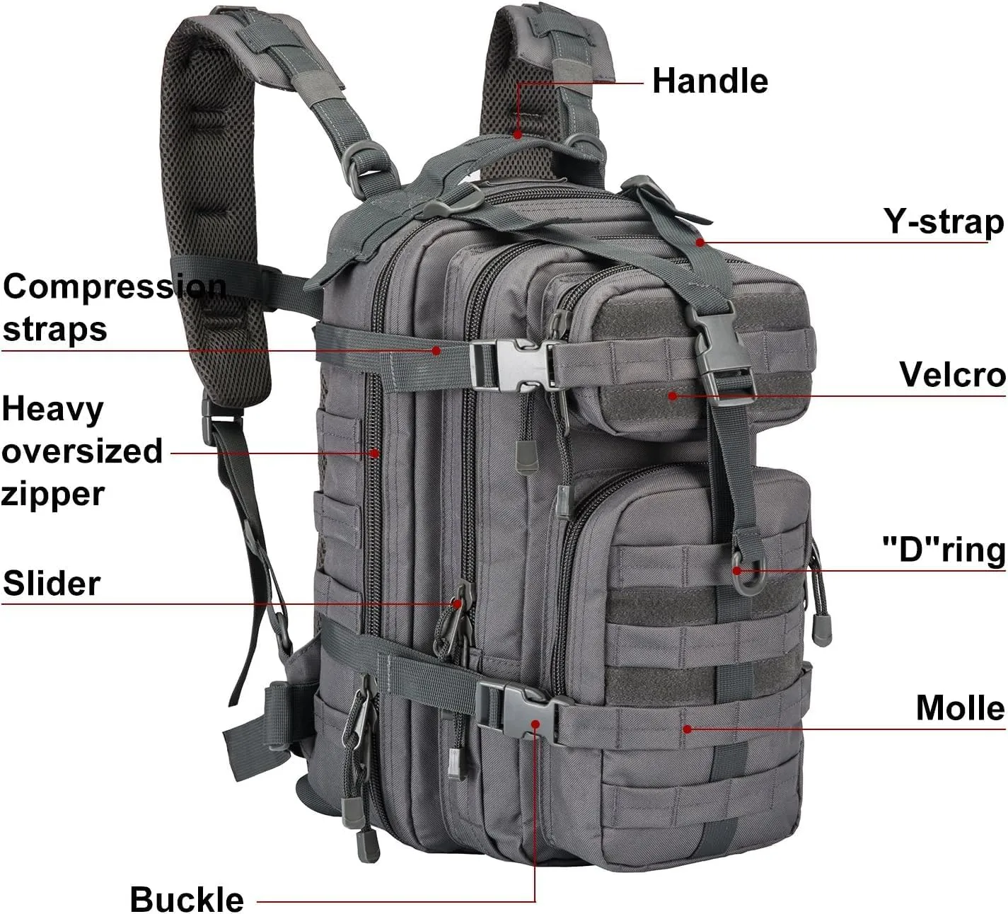 Small Military Tactical Backpack Army Assault Rucksack GYM Hiking Bug Out Bag
