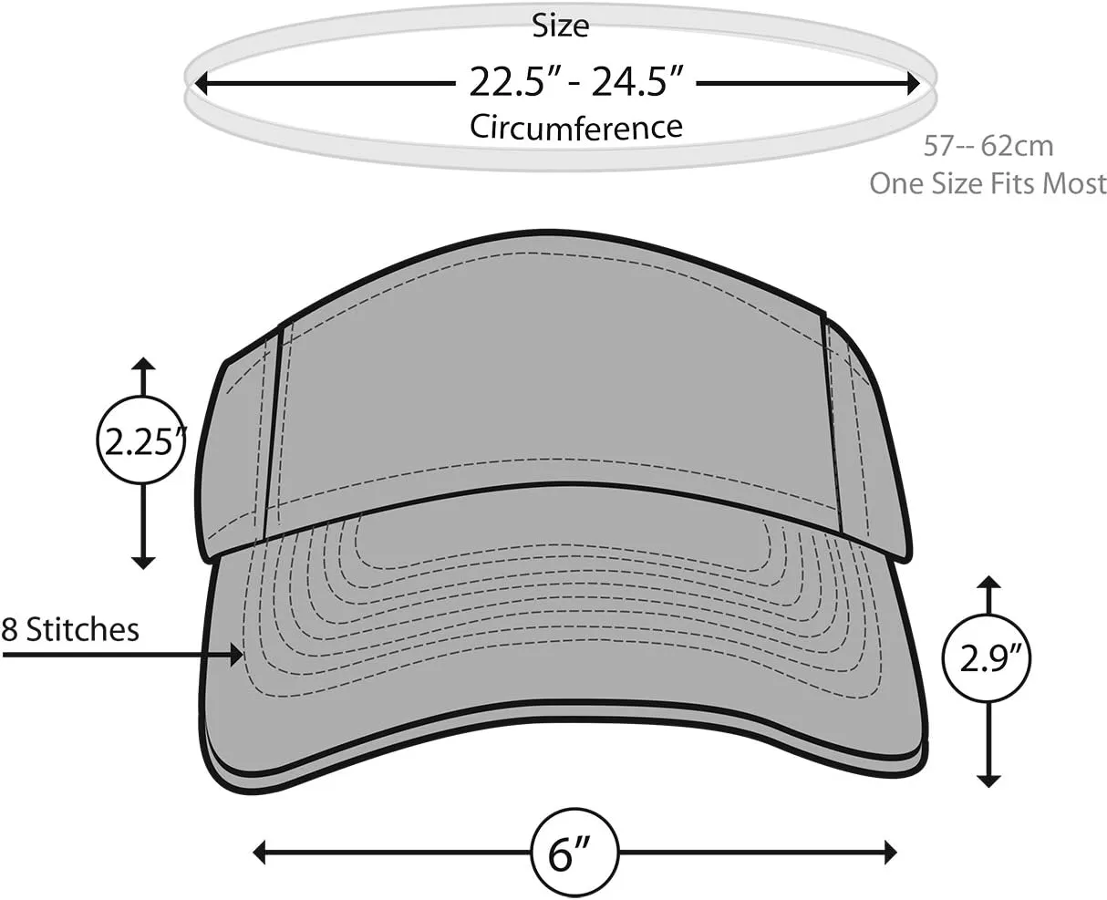 Solaris Wide Brim Sun Visor Sports Twill Plain Hat, Adjustable Strap for Men Women Outdoor Golf Tennis Running Hiking