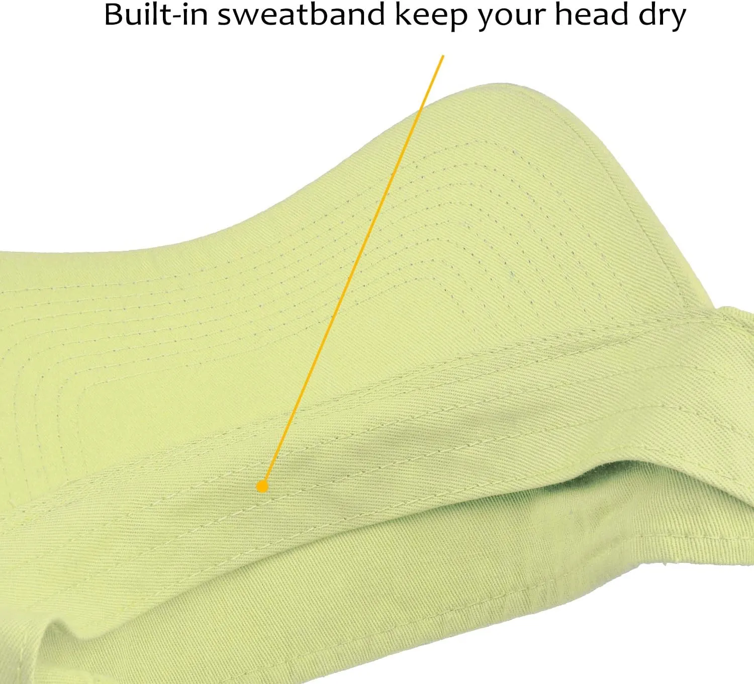 Solaris Wide Brim Sun Visor Sports Twill Plain Hat, Adjustable Strap for Men Women Outdoor Golf Tennis Running Hiking