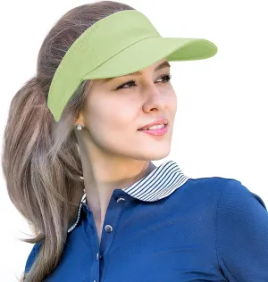 Solaris Wide Brim Sun Visor Sports Twill Plain Hat, Adjustable Strap for Men Women Outdoor Golf Tennis Running Hiking