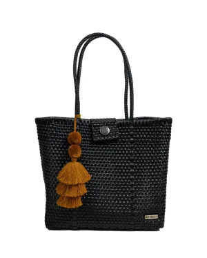 Solid Black Hombro Bag