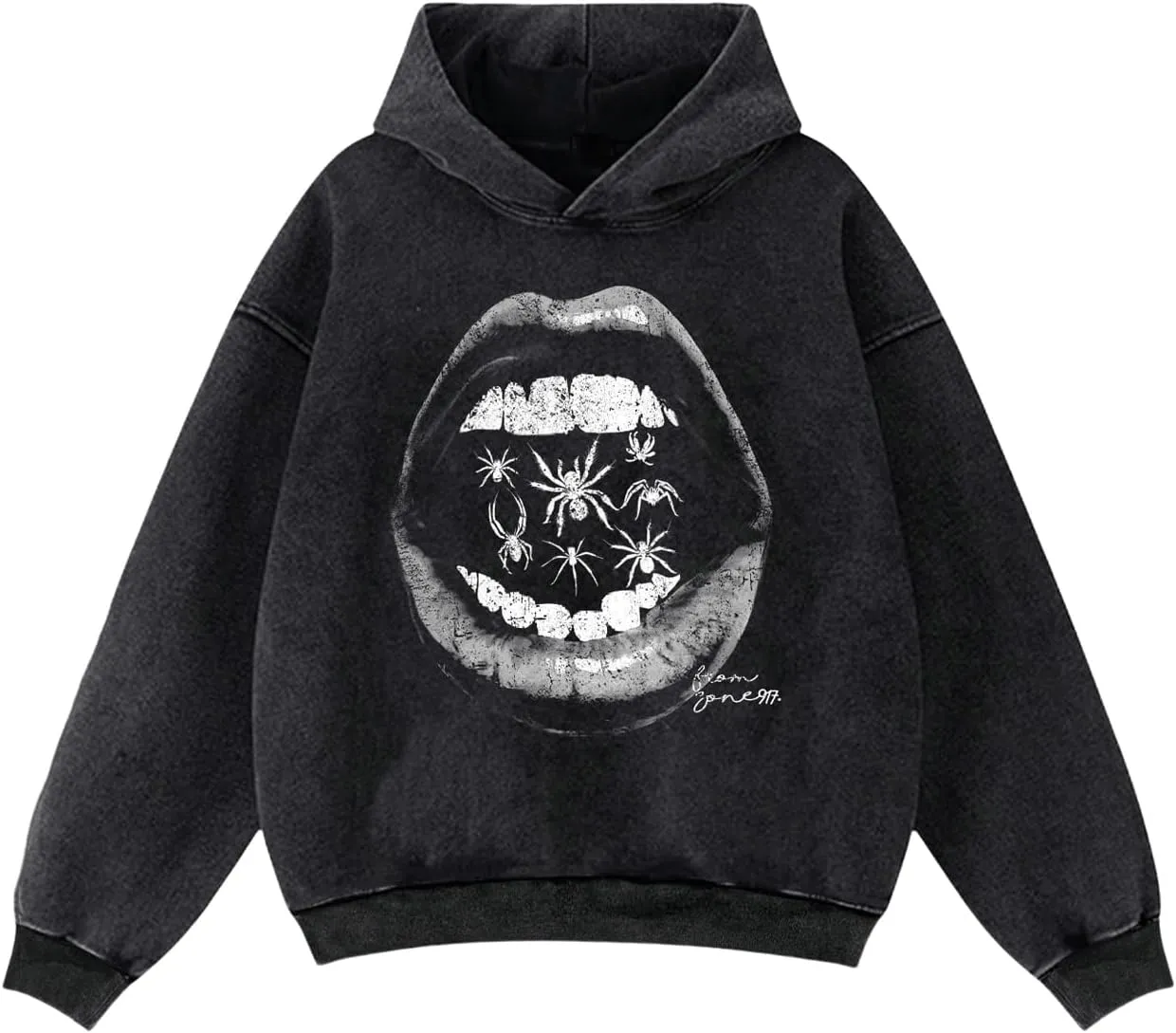 SOLY HUX Men's Graphic Hoodies Oversized Drop Shoulder Long Sleeve Streetwear Vintage Pullover Sweatshirt