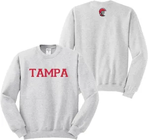 Sorority Letters Shop University of Tampa Crewneck Sweatshirt with Logo on Front and Back