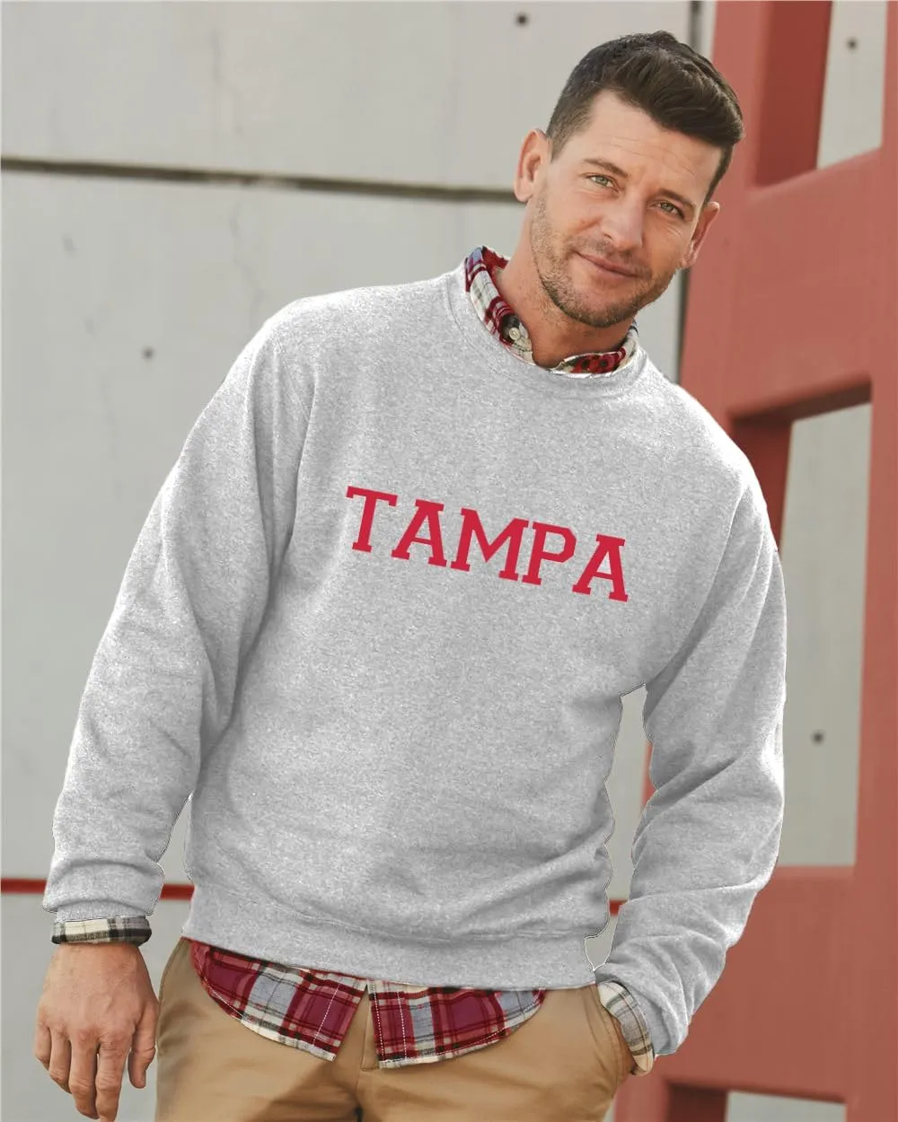 Sorority Letters Shop University of Tampa Crewneck Sweatshirt with Logo on Front and Back