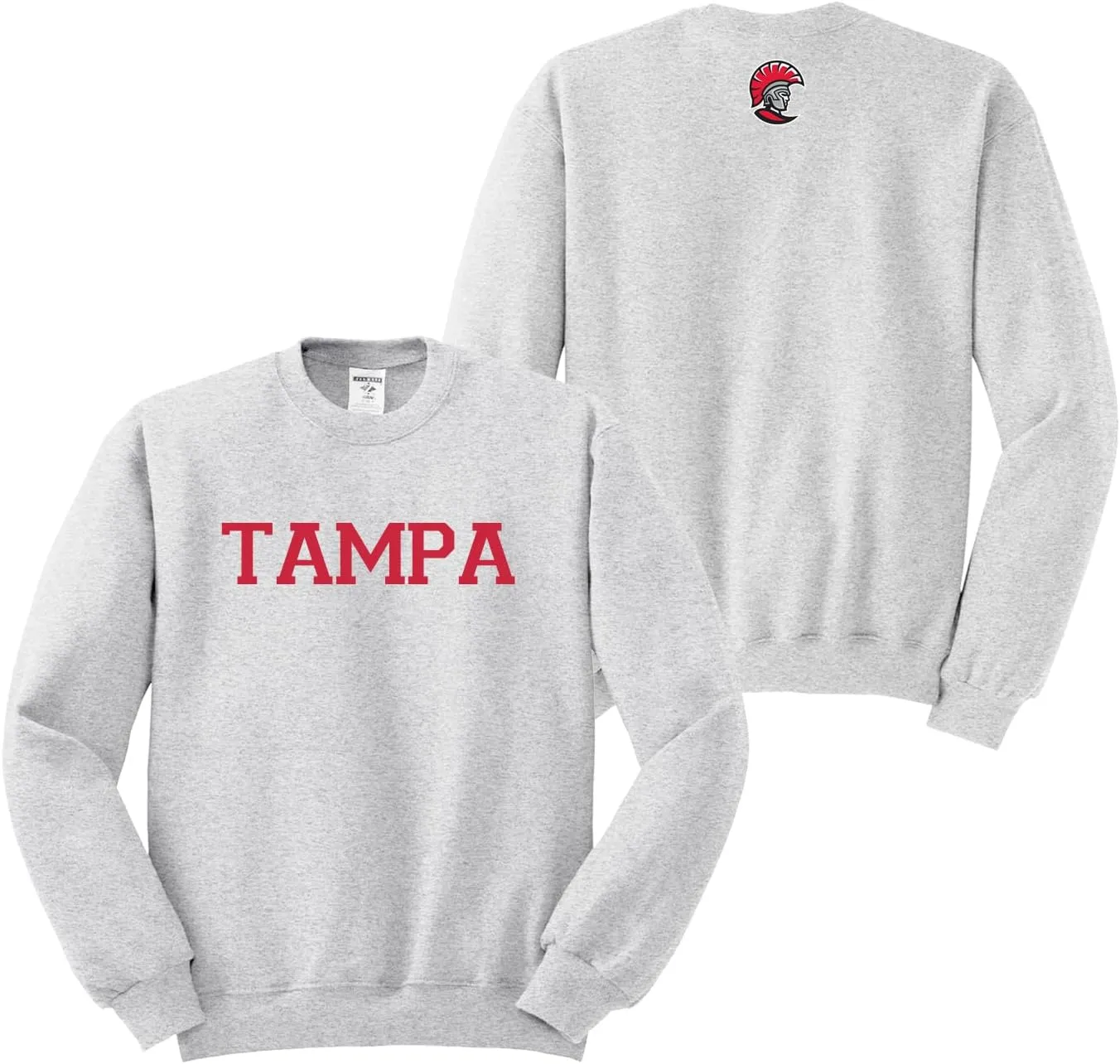 Sorority Letters Shop University of Tampa Crewneck Sweatshirt with Logo on Front and Back