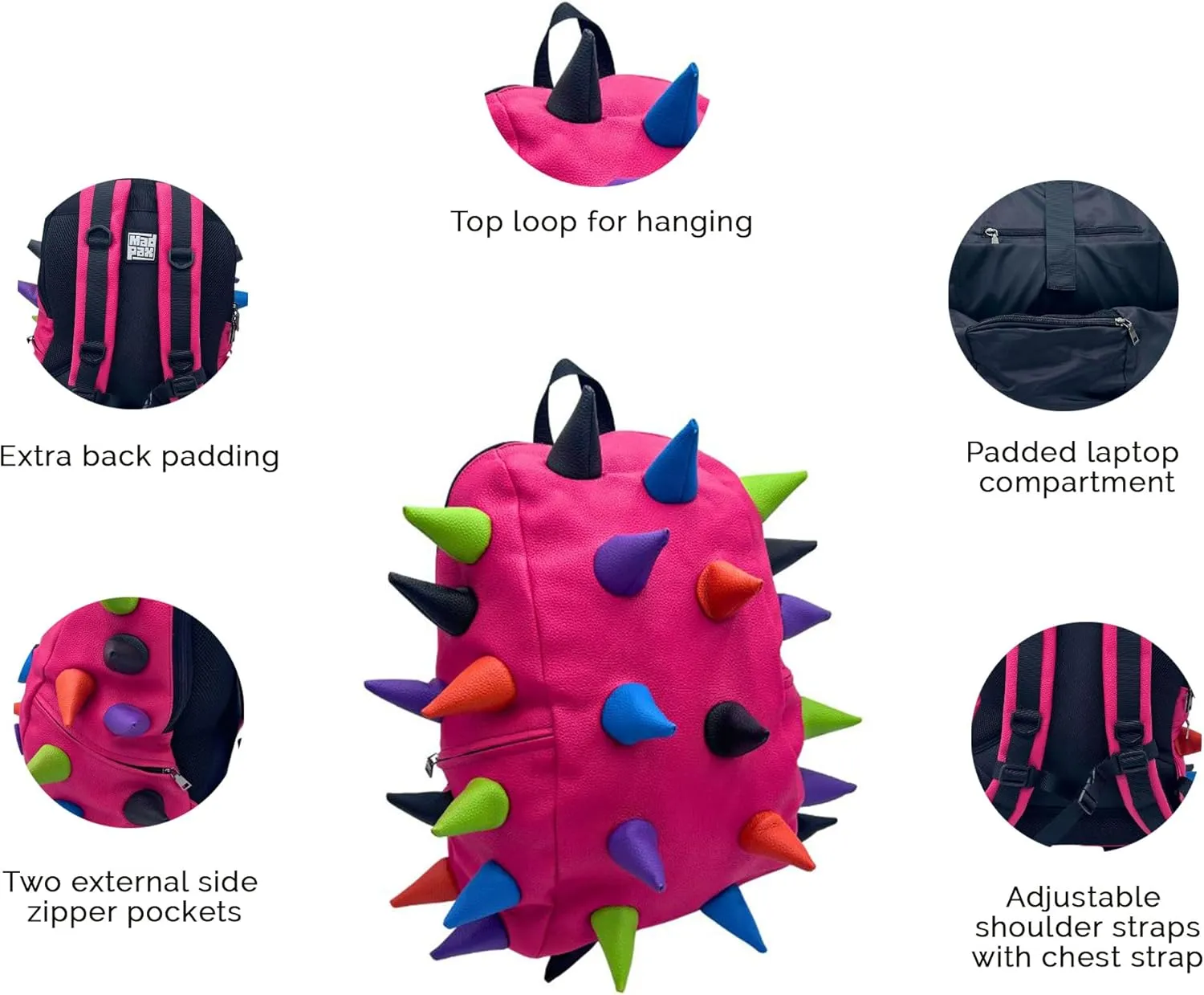 Spike Streamers Premium 15" Laptop Backpack for Men & Women, Durable Lightweight Stylish Carry On Unisex Casual Travel Commuter Bag