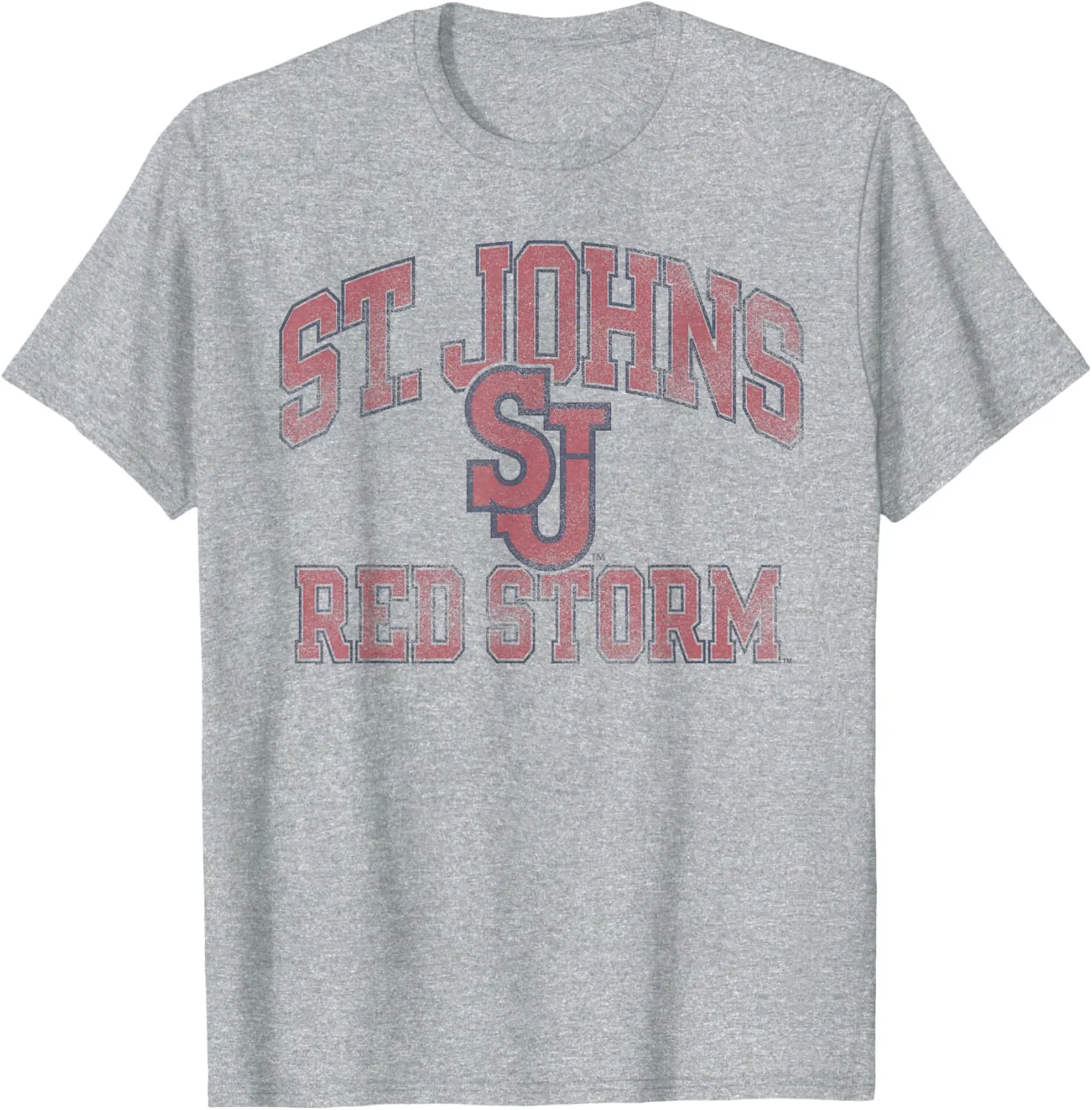 St. John's Red Storm Vintage Worn Gray Officially Licensed T-Shirt