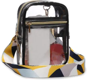 Stadium Approved Crossbody Purse for Women - Clear Stadium Bag for Sporting Events, Concerts