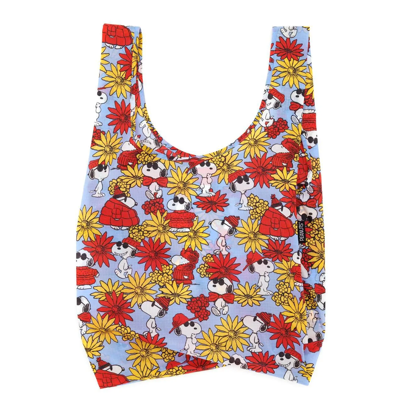 Standard Reusable Tote: Floral Snoopy